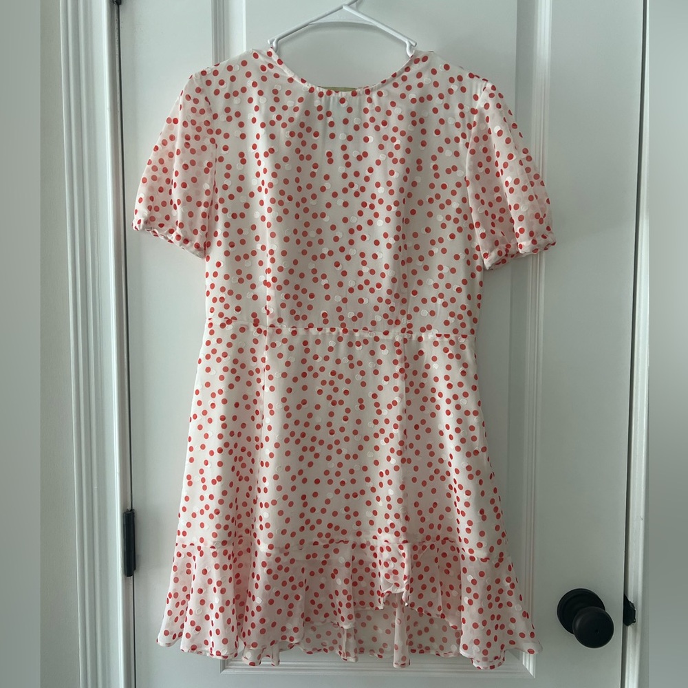 Mini dress with polka dots
